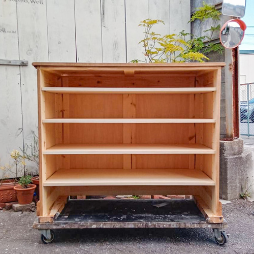 美容室カウンター（オールドパイン古材風） ネイルサロンレジ