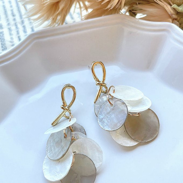 【145】import デザイン ピアス★ゴールド★6個3ペア 2枚目の画像