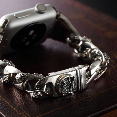 Applewatch ブレスレット シルバー925 モリーヴ APPLE WATCH BAND SILVER925 BRACELET(名入れ可能） : CG