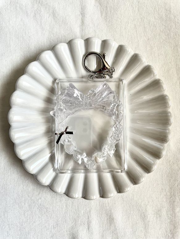 ハンドメイド トレカキーホルダーデコ ドラゴンハート ハンドメイド