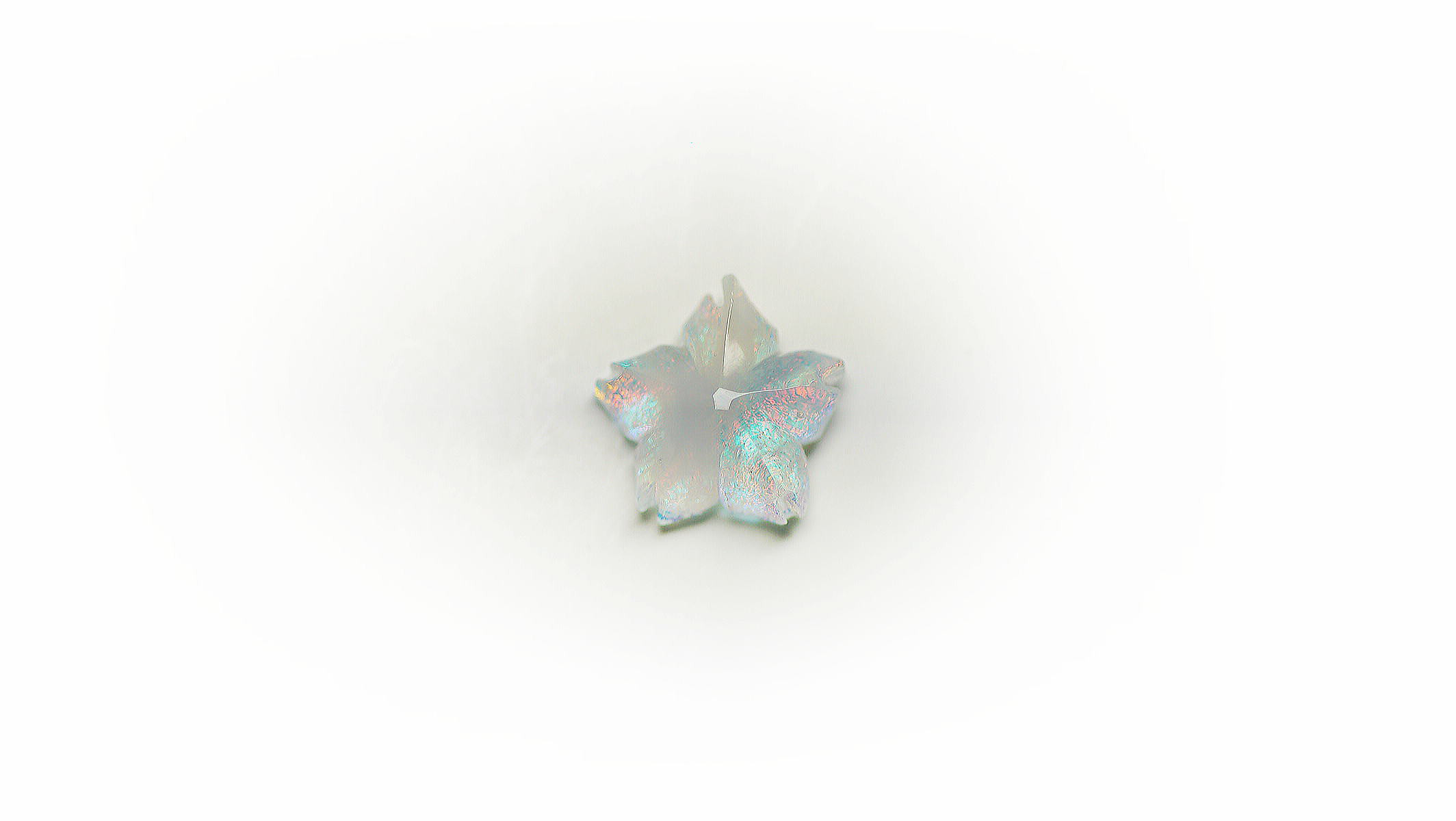 瑠璃の一瑠璃の一輪桜・淡雪0輪桜・淡雪004(ラメ)★ペンダント、ピアス・イヤリング、リングなどに仕立ててお届けします♪