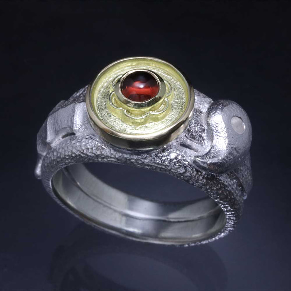 指輪 メンズ 三種の神器 リング 白仕上げ 勾玉 八咫鏡 天叢雲剣 草薙剣