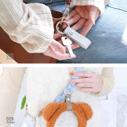 送料無料 キー カチューシャ ホルダー カラビナ付き ループホルダー 32