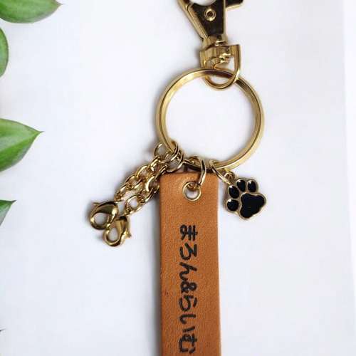 羊毛フェルトオーダー2匹セットネーム入りキーホルダー☆ハンドメイド