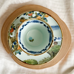 ❤️チコロット❤️すべて手描き❤️染付け❤️ソーサーは取り皿にもなる❤️カップ＆ソーサー❤️さるかに合戦 7枚目の画像