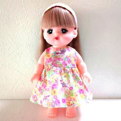商品済み＊*メルちゃん 服 れもんのワンピース❁ヘアバンドセット＊* メルちゃん ⑤ ワンピースとヘアバンドセット きせかえ ネネちゃんのお