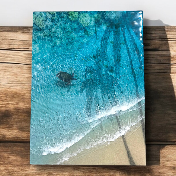 ヤシの影> N002 超立体 沖縄の海 レジンアートボード 美ら海 ヤシの影> N002 超立体 沖縄の海 レジンアートボード 美ら海