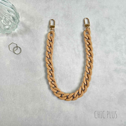 Nudeピンク チェーン ハンドストラップ 落下防止スマホストラップ 手首 リストストラップ 8枚目の画像