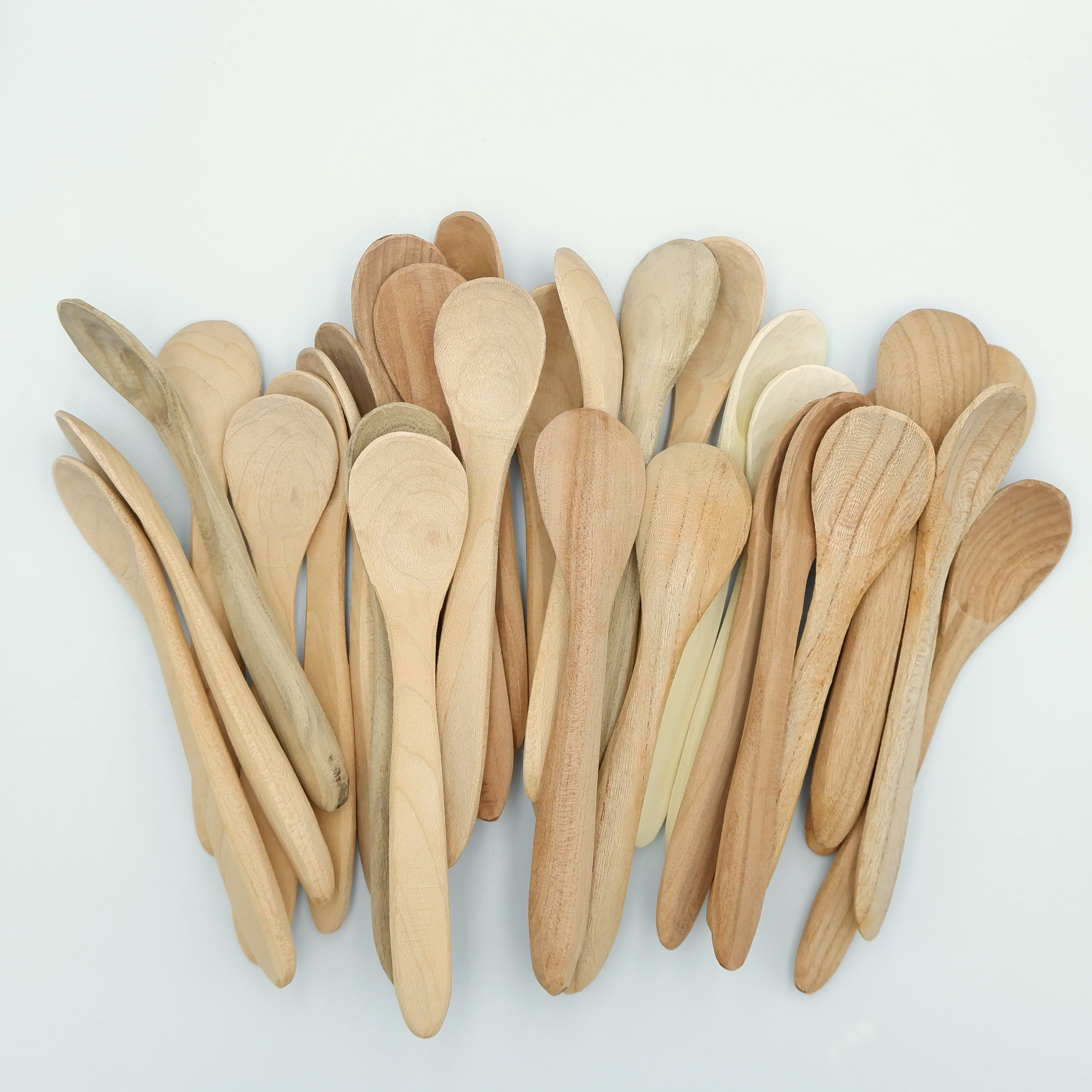 刃物不使用、磨くだけ！　小さなスプーン制作キット30セット　 木工キット