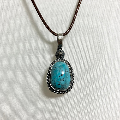 キングマン ターコイズ トルコ石 シルバー ネックレス ペンダント
