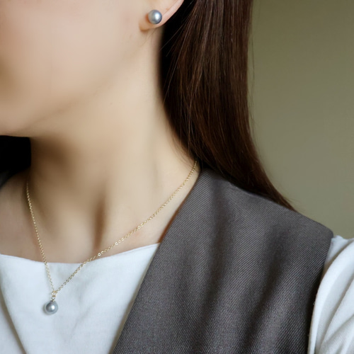 大人気パール新作】希少 ペールブルー 水色 淡水パール ネックレス