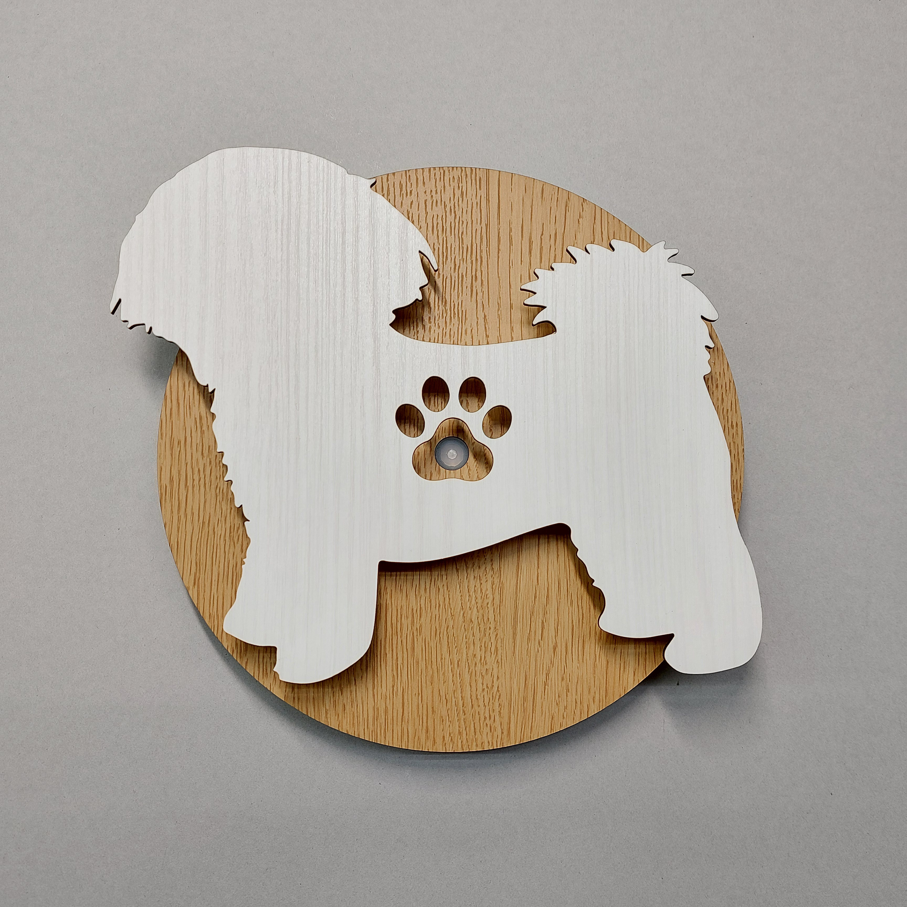 【人感センサー・ウォールライト】名入れ・文字入れ　はみ出しワンちゃん　シーズー