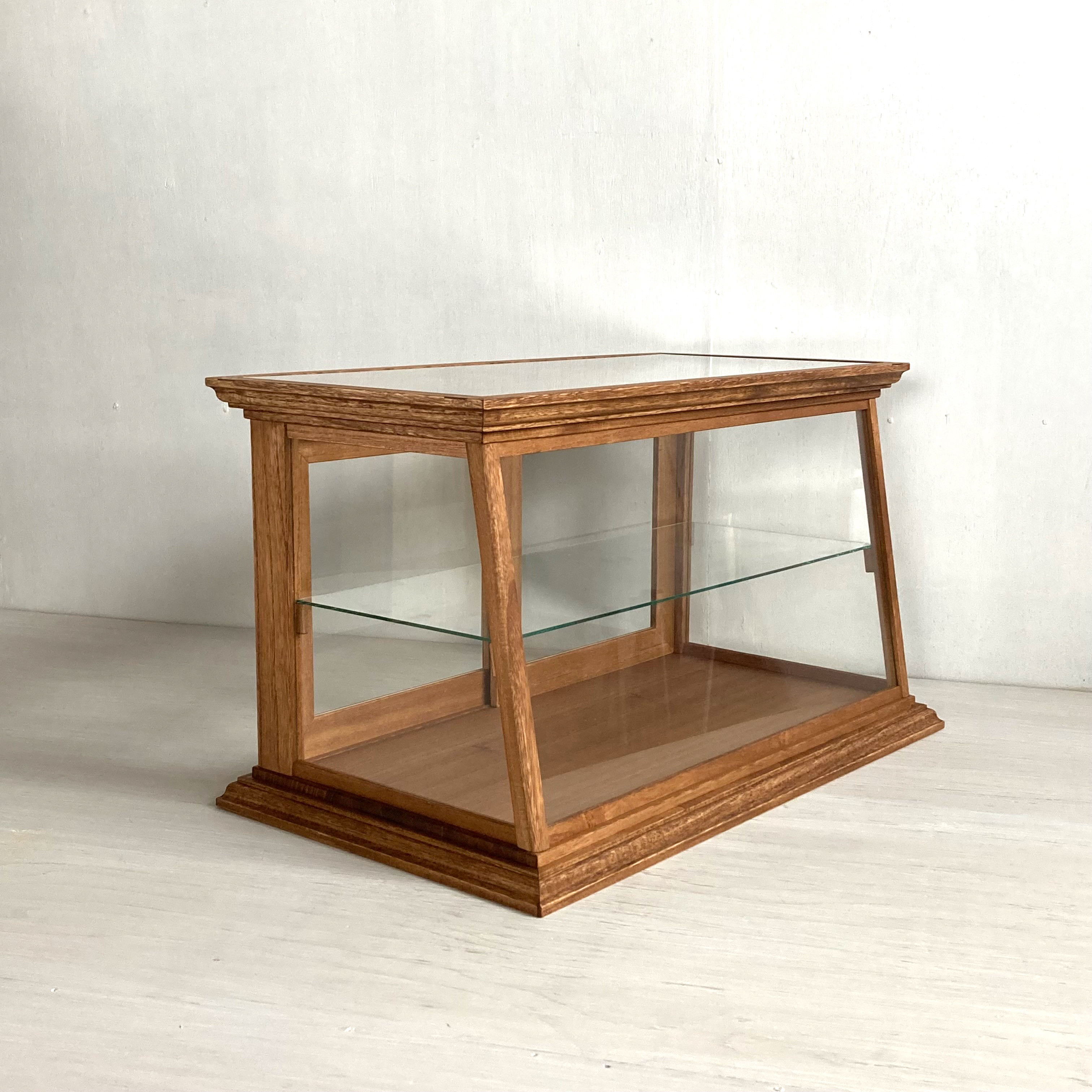 ［サイズオーダー可］木製 引き戸のショーケース ガラスケース パンケース 店舗什器 カフェ