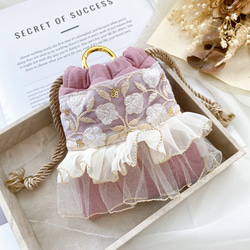 269 りあん様おまとめ　インド刺繍リボン　巾着バック　フリル　ポーチ 23ba99a53f76dcc13c88eec09d24f3