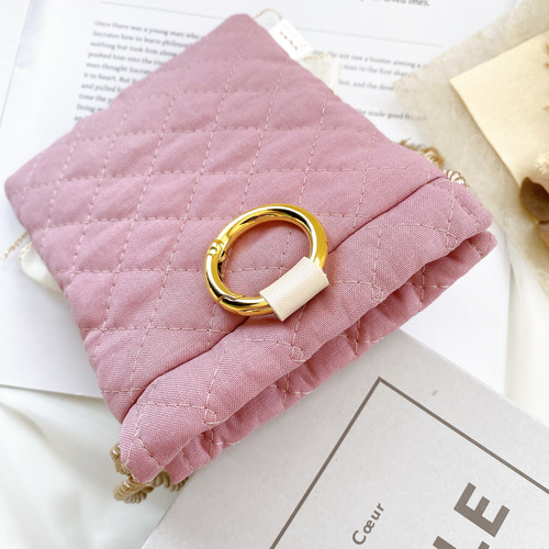 インド刺繍リボン】ハンドメイド ミニ 巾着 フリル ポーチ 巾着