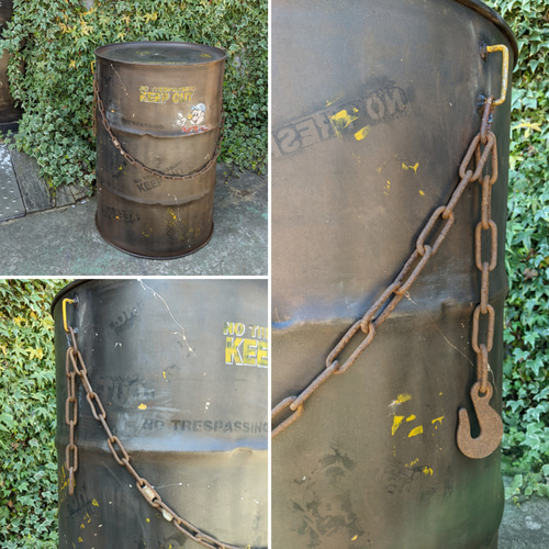 アメリカンヴィンテージなドラム缶 キープアウト 立ち入り禁止 バリケード アメリカンヴィンテージなドラム缶 キープアウト 立ち入り禁止
