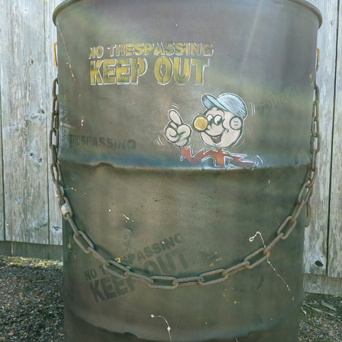 アメリカンヴィンテージなドラム缶 キープアウト 立ち入り禁止 バリケード アメリカンヴィンテージなドラム缶 キープアウト 立ち入り禁止