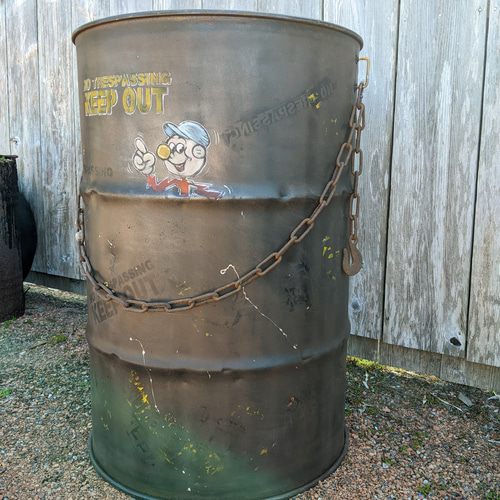 アメリカンヴィンテージなドラム缶 キープアウト 立ち入り禁止