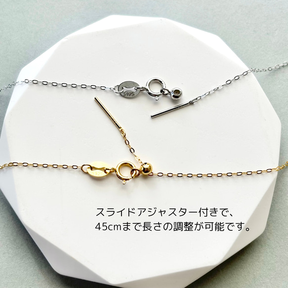 Silver925/18kgp宝石質レインボームーンストーンのレイヤードネックレスセット/6月の誕生石 7枚目の画像