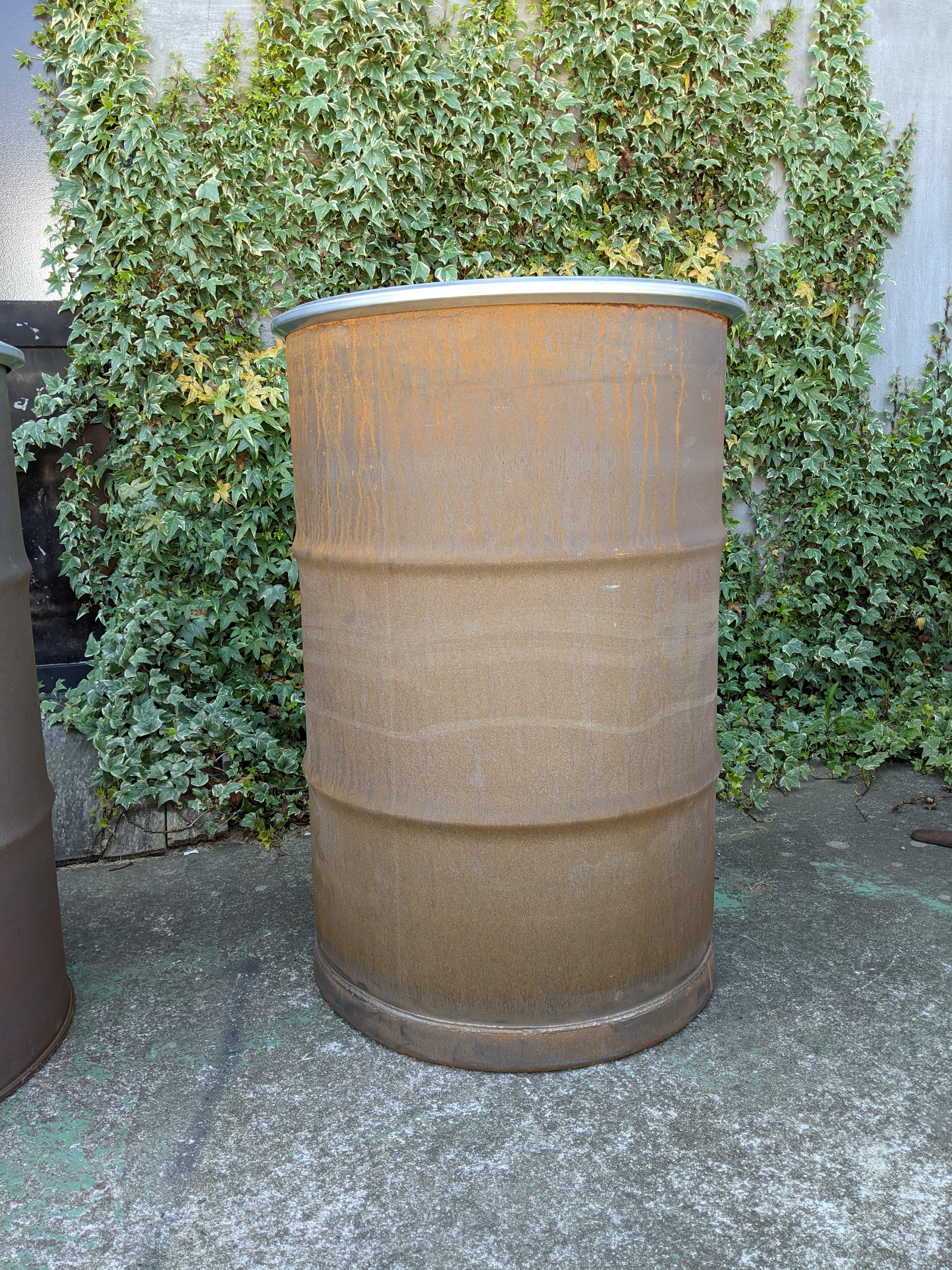 ＊本格アイアンウッドのドラム缶オープンラック＊アメリカンヴィンテージ風