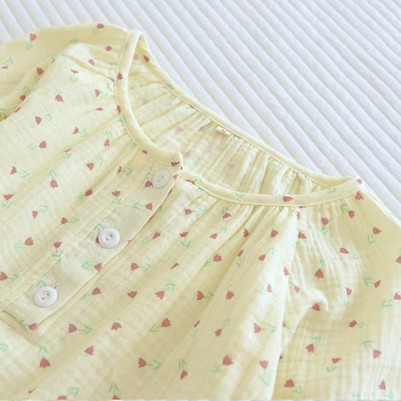 パジャマ 長袖レディース上下セット夏春秋冬ダブルガーゼ 長ズボン夏春秋冬寝巻き 2枚目の画像