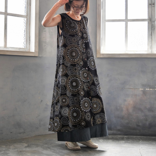 ペイズリー柄ワンピース soejuソージュ☆ペイズリー ロングワンピース