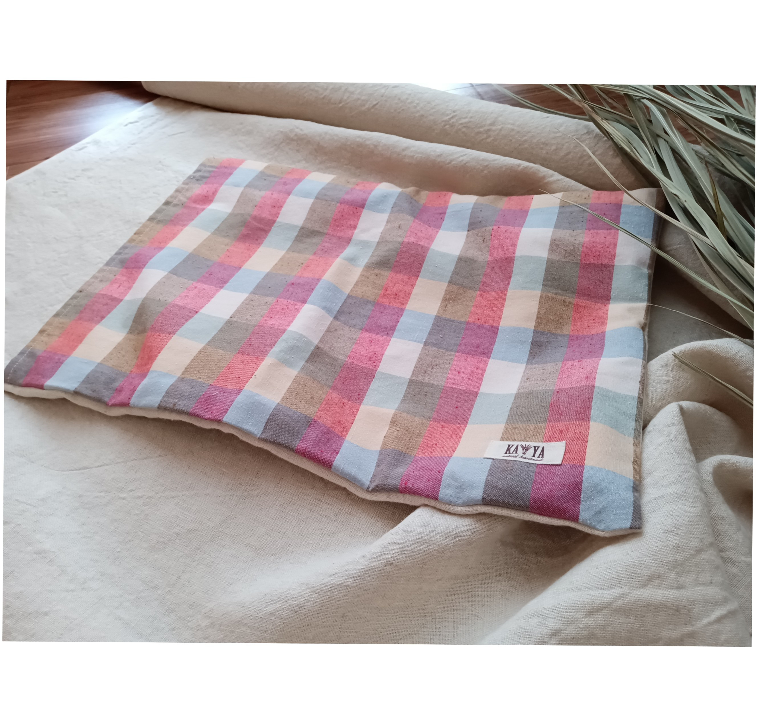 保温サポートにも！真菰と麻のととのえシート（枕用・全身用）『希望』 約30×40センチ