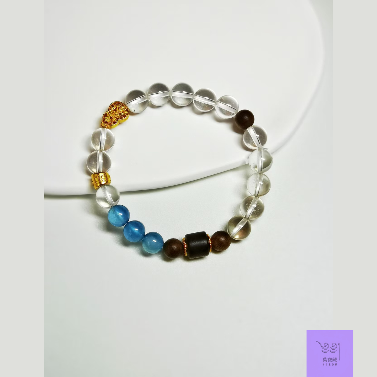 ＊心を整える癒しのブレスレット＊水晶・アクアマリン・沉香木 10,508円