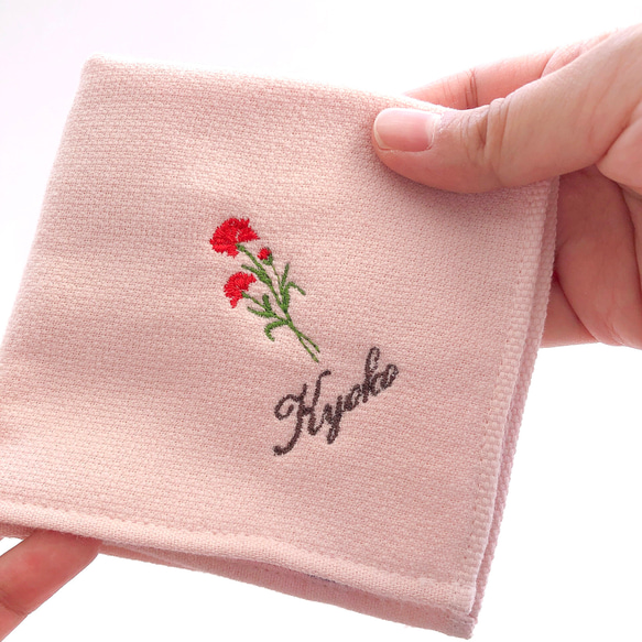 24種から選べるflowerハンカチとポーチのセット 5枚目の画像