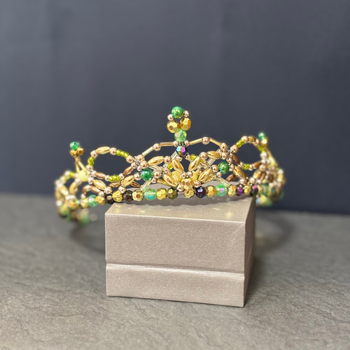 森の女王などに バレエ用ティアラ ヘッドドレス（アクセサリー