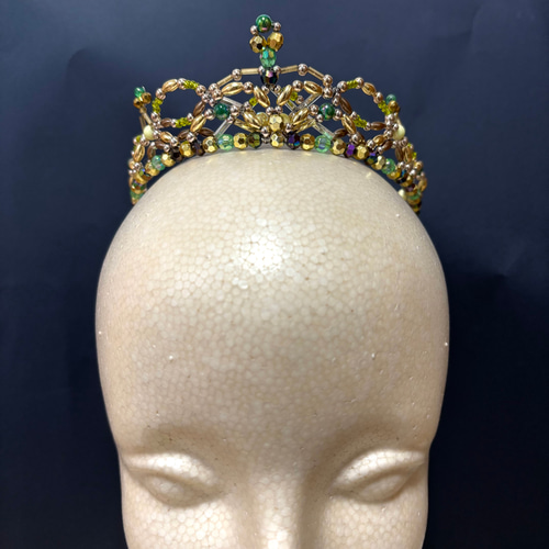 森の女王などに バレエ用ティアラ ヘッドドレス（アクセサリー