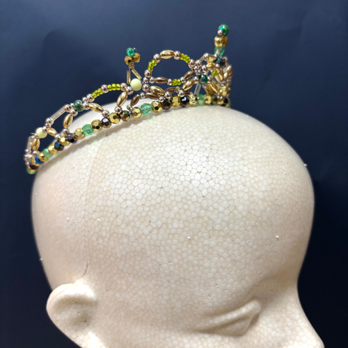 森の女王などに バレエ用ティアラ ヘッドドレス（アクセサリー
