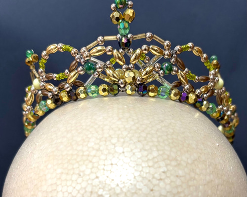 森の女王などに バレエ用ティアラ ヘッドドレス（アクセサリー