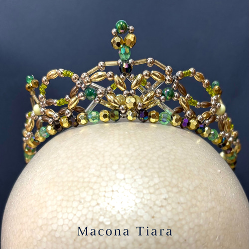 森の女王などに バレエ用ティアラ ヘッドドレス（アクセサリー