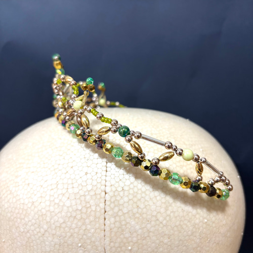 森の女王などに バレエ用ティアラ ヘッドドレス（アクセサリー