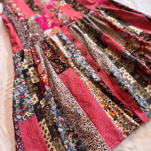 一点もの☆SAYOCAFE個性派パッチワークワンピースジレ(フォルクローレ  