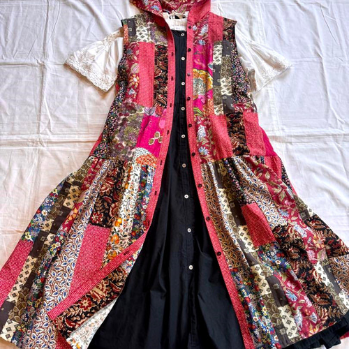 一点もの☆SAYOCAFE個性派パッチワークワンピースジレ(フォルクローレ  