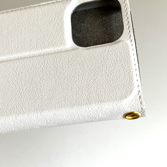 草むらのウサギ ベルトなし 帯なし ベルトレス 手帳型 iPhone スマホ ケース カバー 6枚目の画像