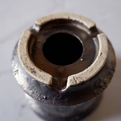 3.5号燻し金彩鉢009　塊根植物　多肉植物　盆栽　植木鉢　作家鉢　鉢皿　沖縄 6枚目の画像