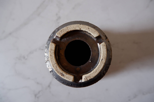 3.5号燻し金彩鉢009　塊根植物　多肉植物　盆栽　植木鉢　作家鉢　鉢皿　沖縄 7枚目の画像