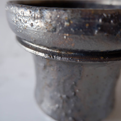 3.5号燻し金彩鉢009　塊根植物　多肉植物　盆栽　植木鉢　作家鉢　鉢皿　沖縄 2枚目の画像