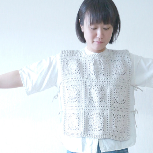 かぎ針編みのニットベスト ベスト hymy closet 10 通販 19163266