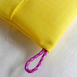 リップストップナイロン ポケットティッシュポーチ・ケース  イエロー アウトドア ナイロン 2枚目の画像