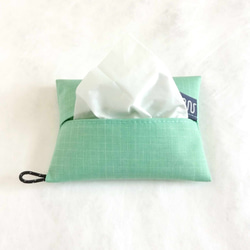 リップストップナイロン ポケットティッシュポーチ・ケース  ラベンダーパープル アウトドア ナイロン 3枚目の画像