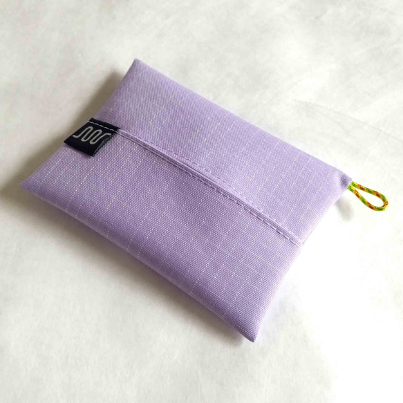 リップストップナイロン ポケットティッシュポーチ・ケース  ラベンダーパープル アウトドア ナイロン 1枚目の画像