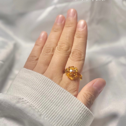 カラーを選べるガラスのお花リング 指輪・リング My Forever Glass