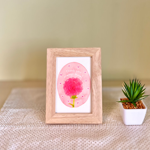 【絵画作品】カーネーション【額付き】 カーネーション【額付き】」 by 古志 泰子｜Artmeter｜暮らしを