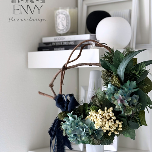 造花　アートフラワー　リース　つる　玄関リース　ドアリース リース 造花 アートフラワー お花 プレゼント 玄関リース インテリア