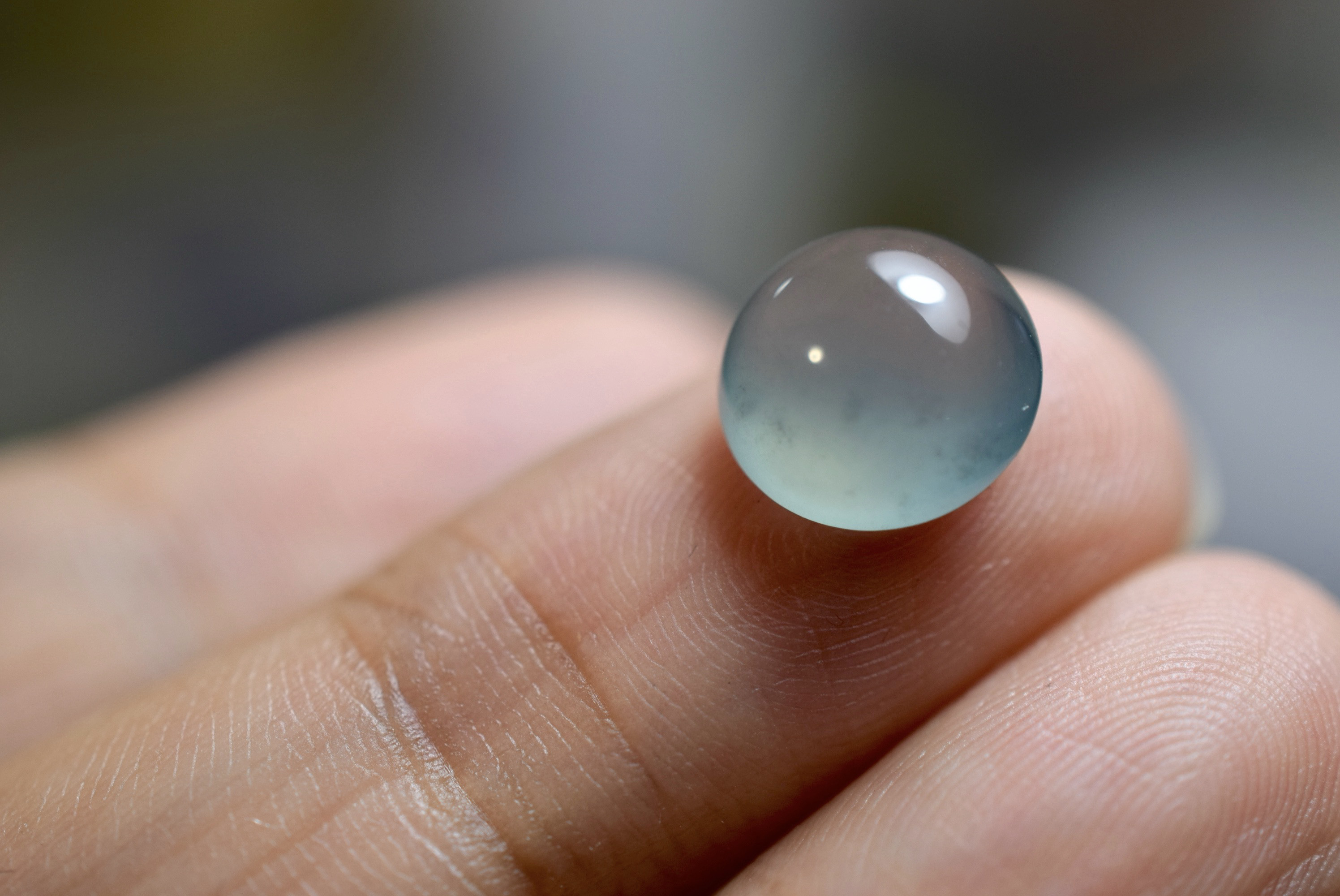 RS10-65 極品 宝石質 氷種 氷青灰色 天然グアテマラ産 A貨 本翡翠 ルース 裸石 硬玉 ジェダイト