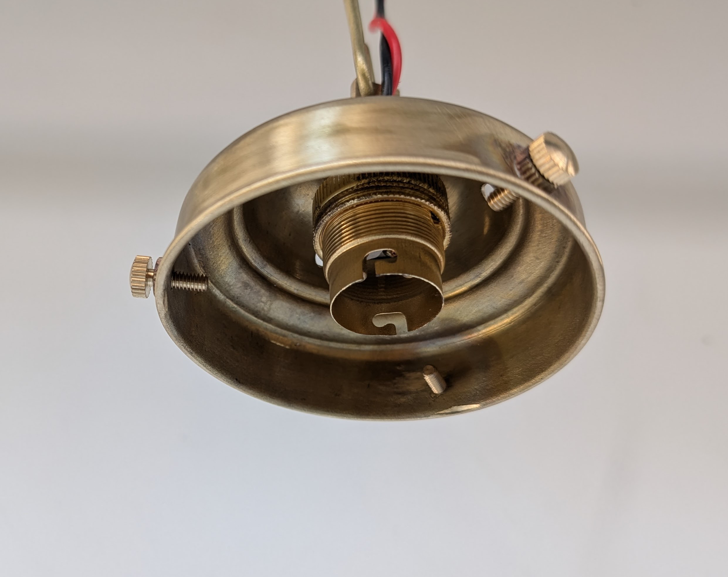 【受注後製作】ヴィンテージ調／ムラーノ・スタイル／ペンダントライト／真鍮製チェーン／ガラス製